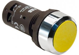 Кнопка CP1-30Y-02 желтая без фиксации 2HЗ