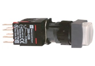 КНОПКА 16ММ 12-24В БЕЛАЯ С ПОДСВЕТКОЙ XB6CE1B5B