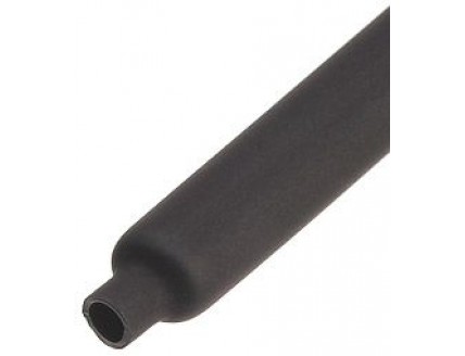 Трубка термоусаживаемая - 80 мм чёрная до 1кВ не поддерживает горения (бухта 25м) КВТ