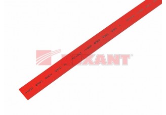 Трубка термоусаживаемая 12/6 мм красная Rexant