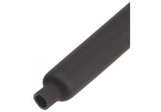 Трубка термоусаживаемая - 4 мм чёрная до 1кВ не поддерживает горения (бухта 200м) КВТ