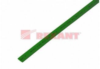 Трубка термоусаживаемая 8/4 мм зеленая Rexant