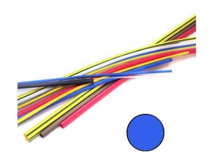 Трубка термоусаживаемая (3:1) тонкостенная 6/2мм синяя 3М