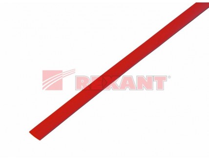 Трубка термоусаживаемая 6/3 мм красная Rexant