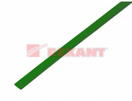Трубка термоусаживаемая 6/3 мм зеленая Rexant