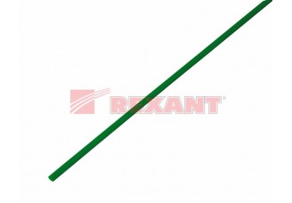 Трубка термоусаживаемая 2/1 мм зеленая Rexant