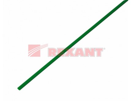 Трубка термоусаживаемая 2/1 мм зеленая Rexant