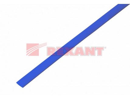 Трубка термоусаживаемая 8/4 мм синяя Rexant