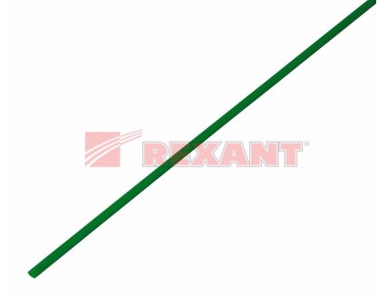Трубка термоусаживаемая 1/0,5 мм зеленая REXANT