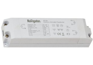 Трансформатор электронный Navigator 200Вт (min 70Вт) 230/12В (провод до 2 м) регулируемый