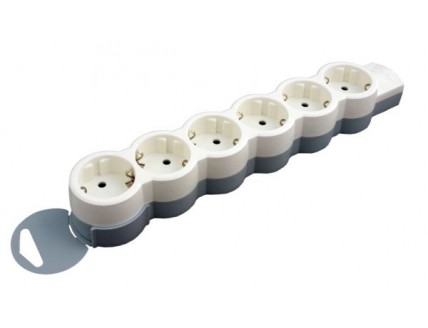 Колодка 6-пост. 2P+E, шторки бел. 16А Legrand