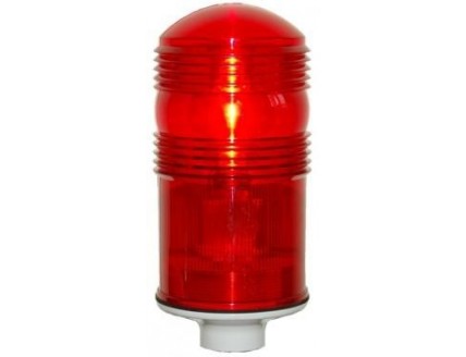 Светильник сигнальный "заградит. огонь" (LED) 3Вт с линзой IP54 красн. поликарбон на трубу ПРОМСПЕЦП