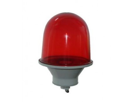 Светильник сигнальный "Заградительный огонь" Гагарино 100Вт Е27 IP53 красный, стекло на трубу