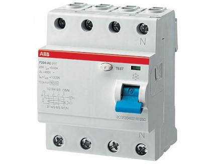Устройство защитного отключения 4-пол. 25A 300mA тип AC ABB
