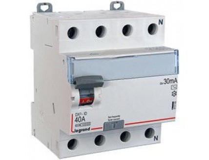 Устройство защитного отключения 4-пол. 40А 30mA тип АС DX3 Legrand