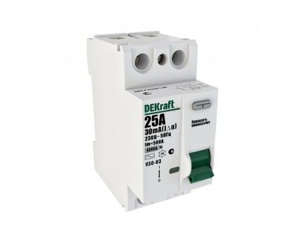 УЗО 2P 32А 300мА AC УЗО-03 6кА DEKraft