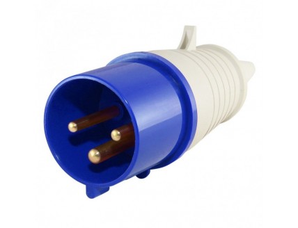 Вилка переносная 023 2Р+РЕ 32А 220В IP44 ВП-102 DEKraft