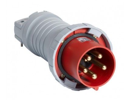 Вилка кабельная 3125P9W, 125А, 3P+E, IP67, 9ч