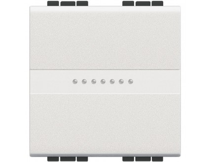Переключатель 2 мод. 16А, 250В АКСИАЛ белый LIVING-LIGHT