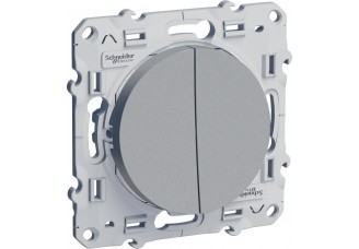 Переключатель 2-кл 10А/250В алюминий ODACE