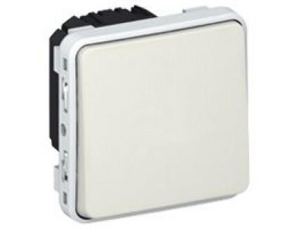 Переключатель одноклавишный Plexo 55 10А 250В белый IP 55
