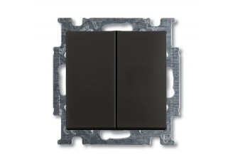 Выключатель 2-кл. 10А, 250В шато/черный Basic 55