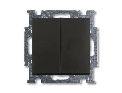 Выключатель 2-кл. 10А, 250В шато/черный Basic 55