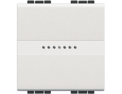 Выключатель 2 мод. 16А, 250В АКСИАЛ белый LIVING-LIGHT