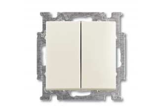 Выключатель 2-кл. 10А, 250В шале/белый Basic 55
