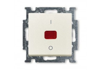 Выключатель 1-кл. 2пол. контрольный с подсвет.10А, 250В белый Basic 55