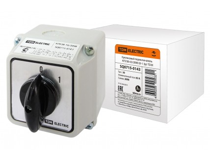 Кулачковый переключатель КПУ38-63/2098 3-пол. "0-1" IP54 TDM