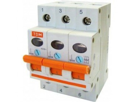 Выключатель нагрузки (мини-рубильник) ВН-32 3Р100А TDM